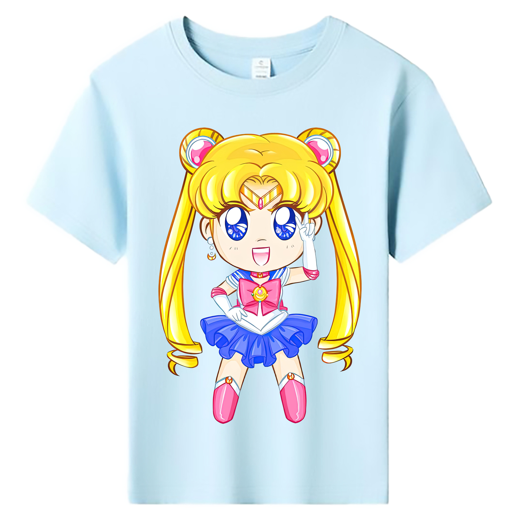 （画像用） 美少女戦士セーラームーン 月野 うさぎ つきの うさぎ Sailor Moon Tsukino Usagi 綿100％キッズTシャツ（フロントプリント）